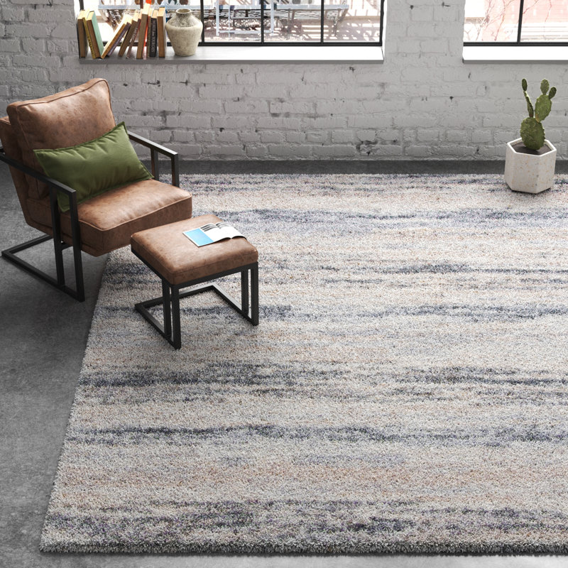 Ivory Shag Bliss Round Synthetic Area Rug, 60" Easy Care