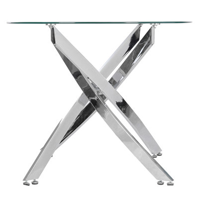 Denyah Round Dining Table with Iron Base