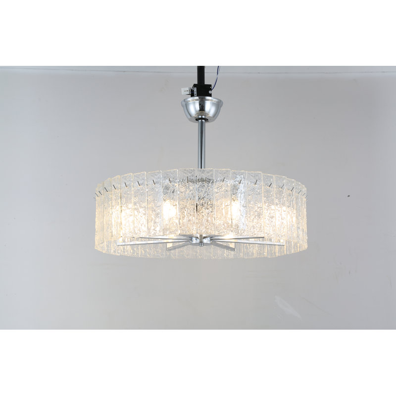 28.5" Modern Smart Energy-Saving Ceiling Fan Light, Chrome