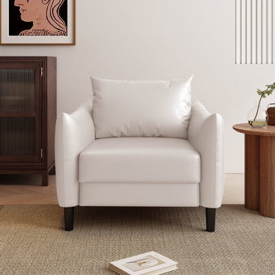 Fauteuil en similicuir de 36,61 po de largeur Delana