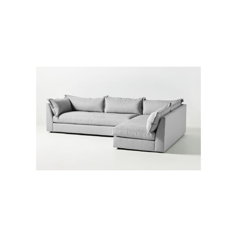 Perrie Sofa with Chaise, Beige/Tan Polyester Blend, Left Hand Facing