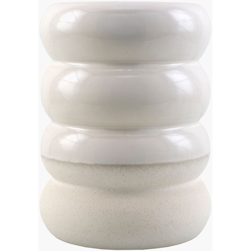 Gervase Accent Stool, White