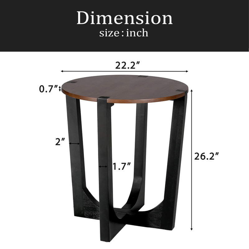 ACACIA SOLID WOOD SIDE TABLE