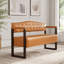 Banc de pièce, canapé de réception moderne de style Mid-Century 57,83 po avec dossier capitonné et garniture cloutée-748415238