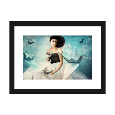 «My First Origami Crane» par Catrin Welz-Stein - impression d'art graphique