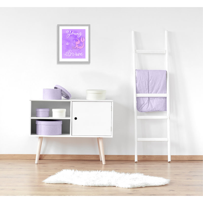 Adhésif décoratif Brave Mermaids, H 24,5 po x l 20,5 po x P 0,6 po, Encadré plat argent