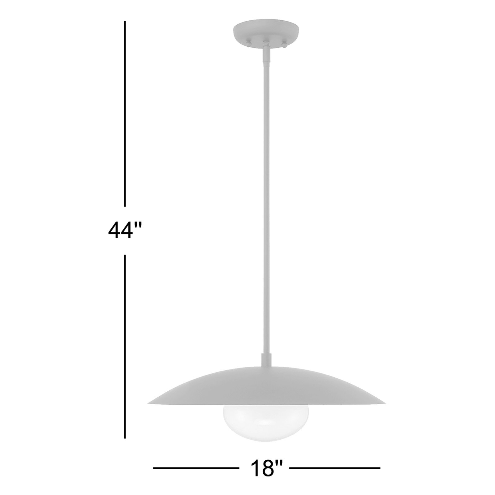 Del Single Light Metal Dimmable Pendant, Brass