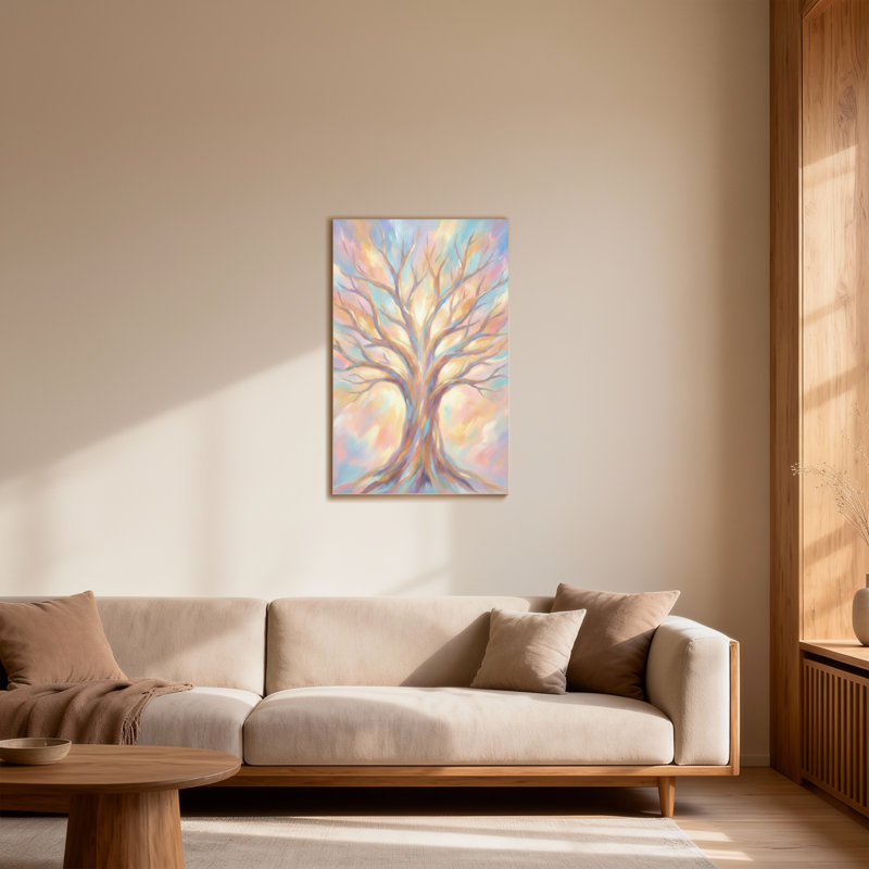 «Abstract Colorful Tree Abstract», reproduction d'art sur toile, H 30 po x l 20 po