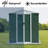 6Ftx4ft Apex Roof Green Outdoor Tool Storage House Garden Shed With Aluminum Alloy Frame And Sliding Door