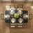 7-Piece Modern Black Dining Set With 6 Cane Back Chairs-610016965