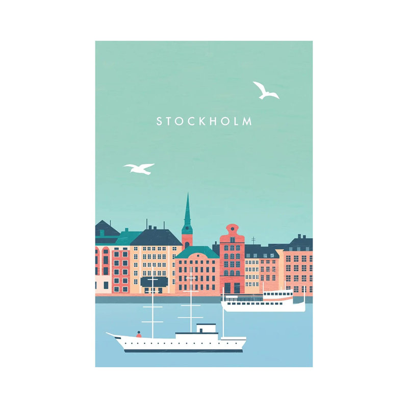 Stockholm 1 Piece Wrapped Canvas Painting, 20.32 cm H x 30.48 cm W