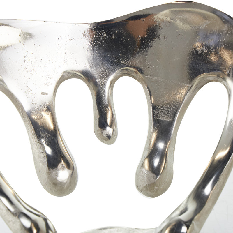 Maielle Aluminum Decorative Bowl, Silver