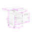 Chariot de cuisine d'extérieur avec plateau en acier inoxydable, armoire de rangement en bois de sapin massif et abattant pliable-120107487