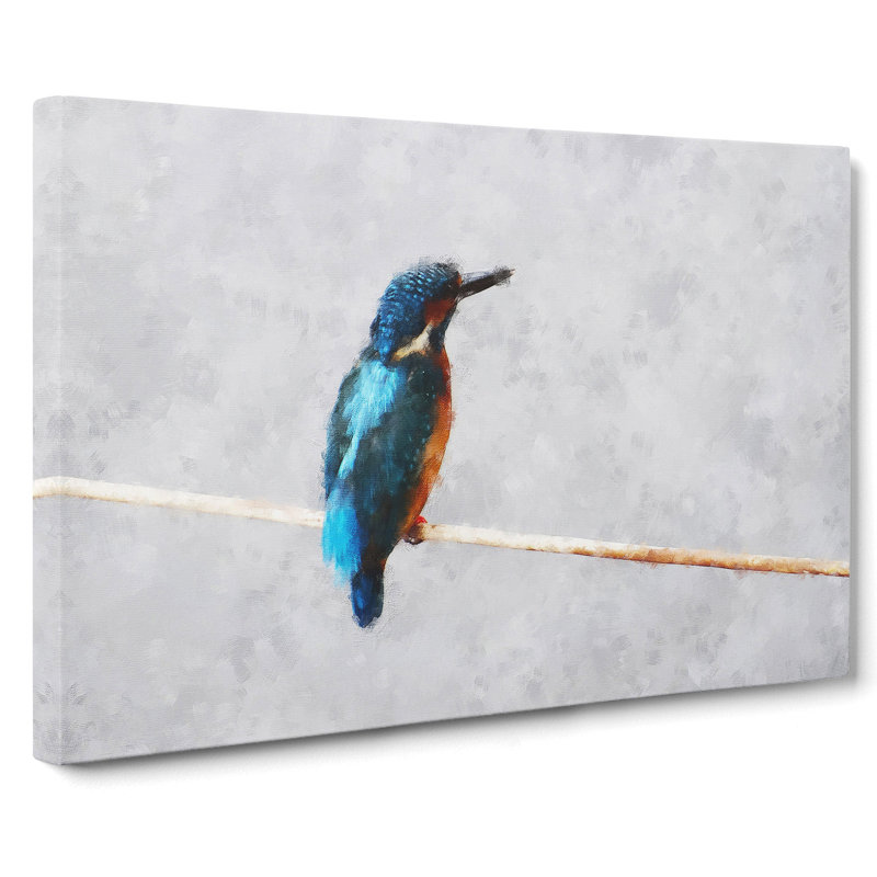 Kingfisher Bird Vol.2 - Wrapped Canvas, 35cm H x 50cm W x 3cm D