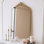 Miroir de 43 po x 24 po pour hall d'entrée rétro, cadre en métal, bronze antique, pour chambre à coucher, salon, miroir de pièce encadré orné, style, -