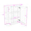 Armoire à pharmacie murale à miroir pour salle de bain avec tablettes intérieures réglables et 6 tablettes latérales ouvertes-591250655