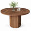 47" Round Dining Table for 4-6, 120 x 120 cm Farmhouse Wood Kitchen Table, Round Table for Home Dining Room Living Room, Walnut color (Only Table)