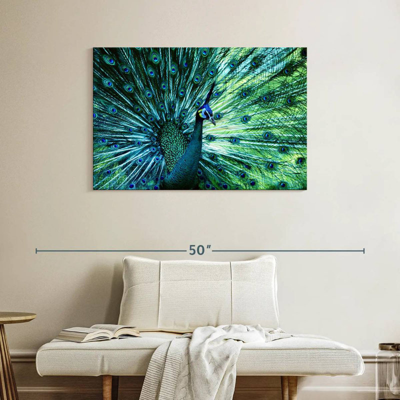 Elegant Peacock, 26" H x 39" W