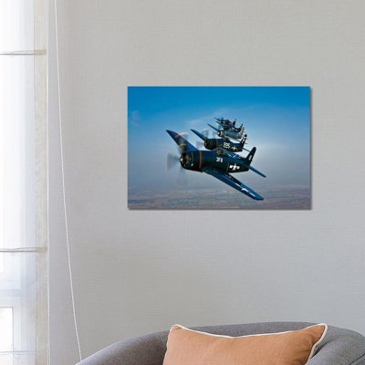 Five Grumman F8F Bearcats In Formation by Scott Germain - Wrapped Canvas Gallery-Wrapped Canvas Giclée