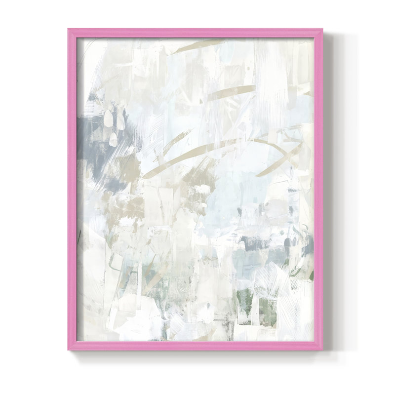 Impasto Poem IV, reproduction encadrée - bois massif, H 30 po x l 24 po, Rose