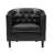 Cecelie Upholstered Barrel Chair, Tufted Faux Leather Barrel Chair, Stylish Upholstered Accent Chair for Living Room-95792421
