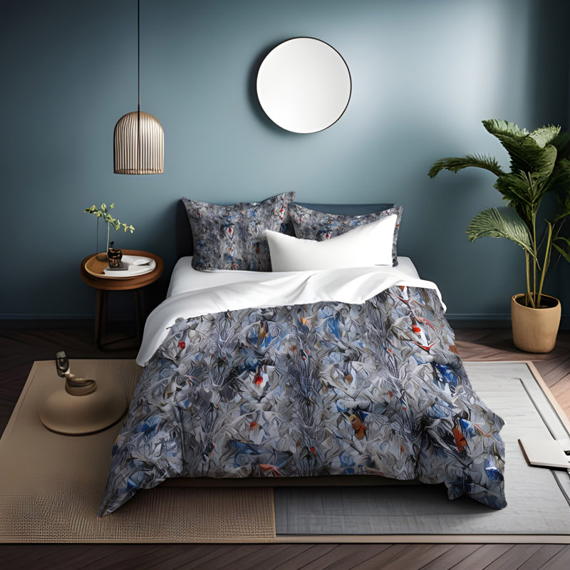 Ensemble de housse de couette , Housse de couette grand + 2 grandes taies décorat