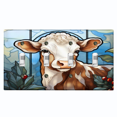 Nature Themed 4 - Gang Toggle Light Switch Standard Wall Plate