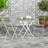 3 Pcs Patio Acacia Wood Bistro Set Bistro Table With 2 Folding Chairs Slatted Seat-632293856