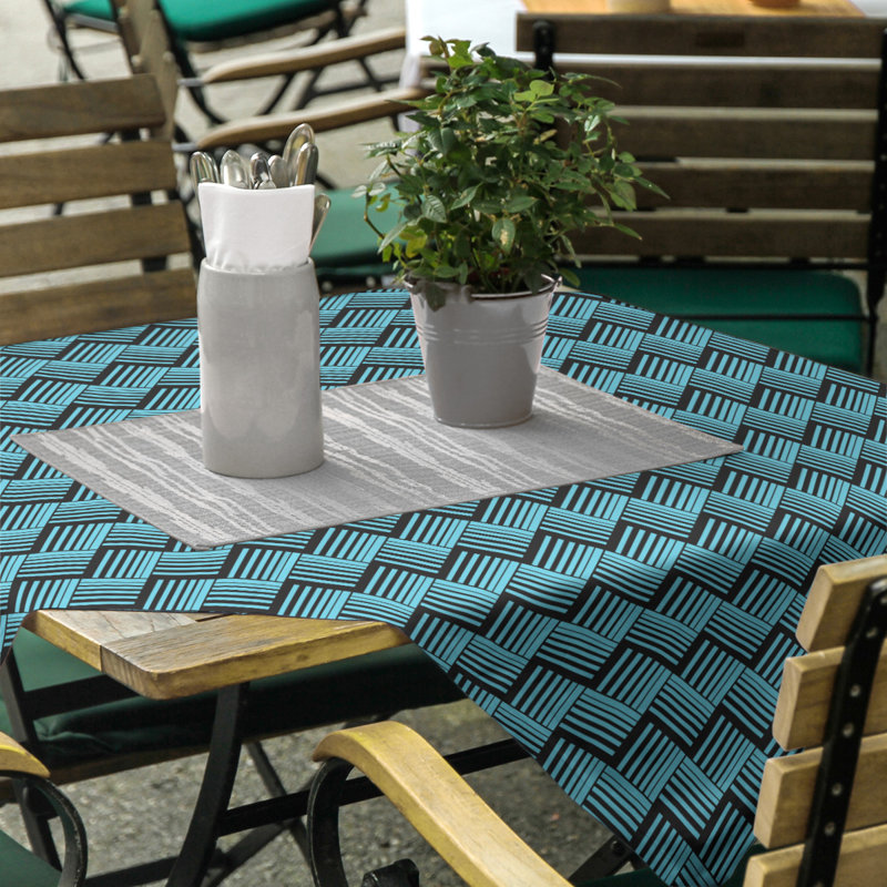 Rayures nattes classiques Nappe, sarcelle