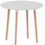 Triston Beech Round Solid Wood Base Dining Table-1483925301