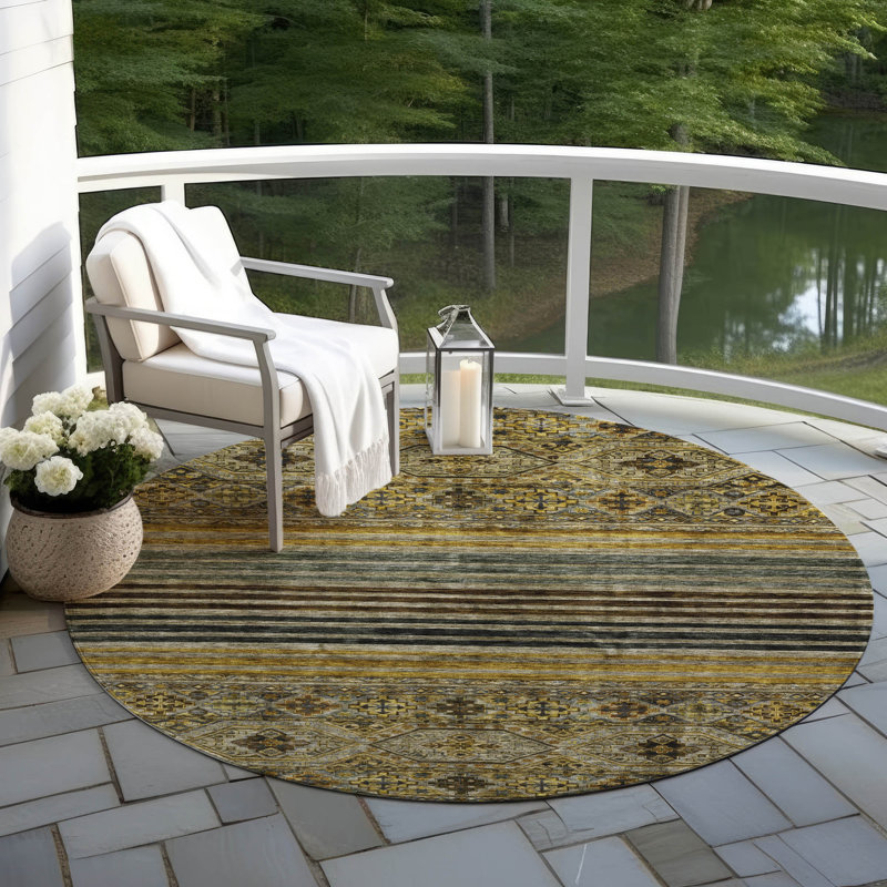Tapis intérieur / extérieur gris Julissara, 2 pi 6 po x 3 pi 10 po