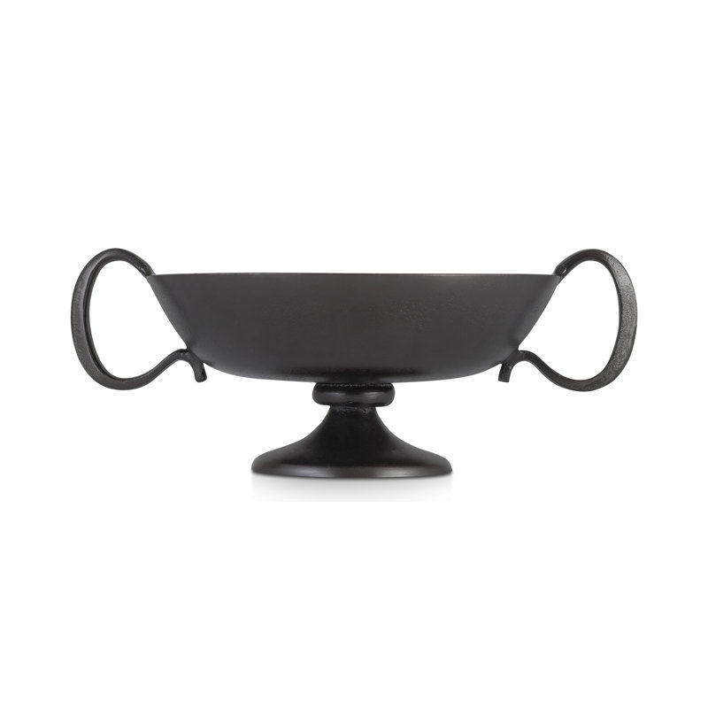 Floris Decorative Bowl Antique Brass Cast Aluminum, Black