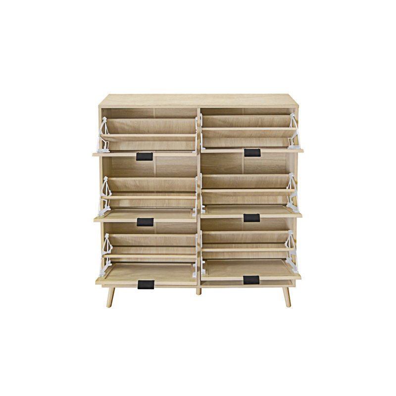 Range-chaussures en rotin 6 portes