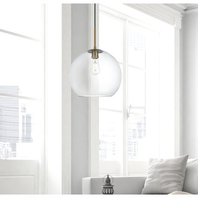 Luminaire suspendu sphérique simple à 1 lumière Snead
