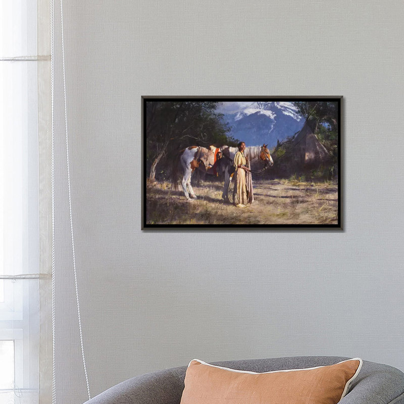 « Compagnons » par David Edward Kucera, reproduction d’art, H 18 po x l 26 po x P 1,5 po, Pas de tapis