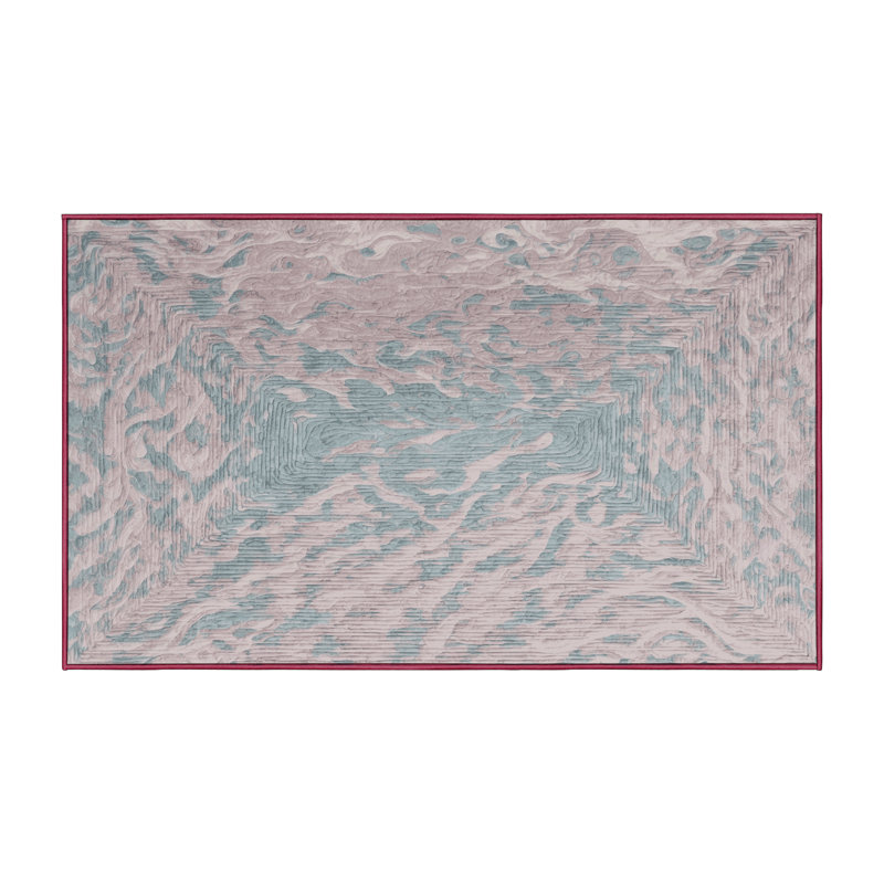 Machine Washable Beige Area Rug, Rectangle 7' x 9'