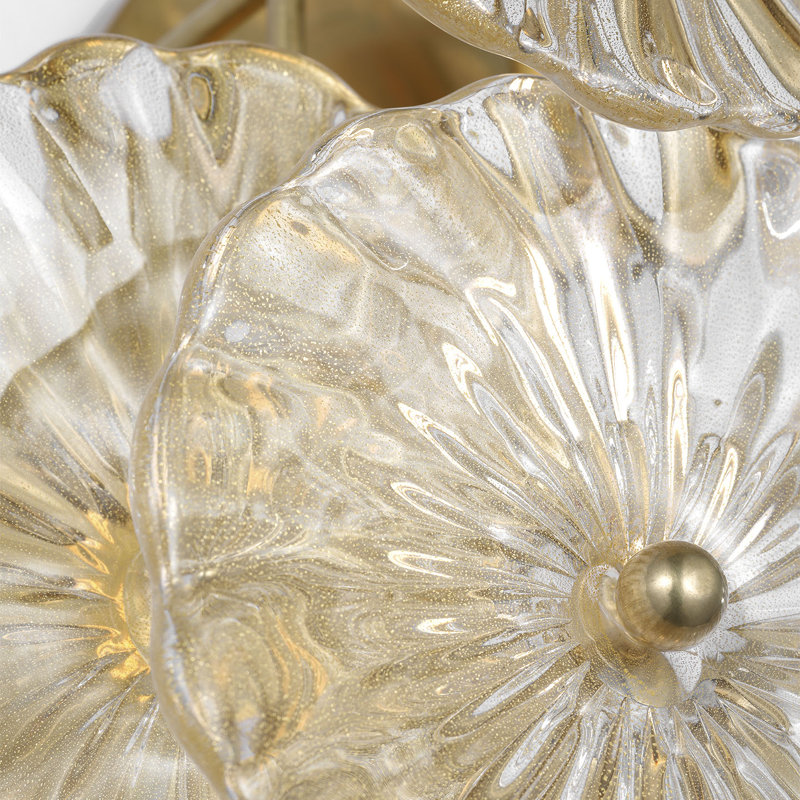 Julie Neill Gianna 21" Layered Sconce with Clear Glass, Hand-Rubbed Antique Brass, Gold
