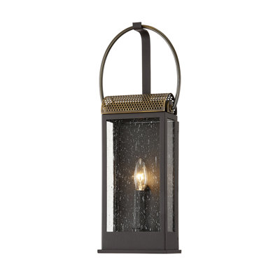 1 - Light Dimmable Bronze And Brass Flush Mount