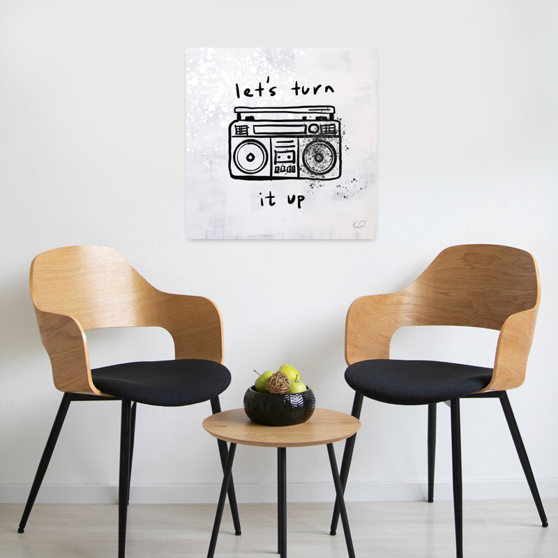 Art contemporain «Turn It Up I», H 24 po x l 24 po