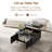 Lift up Coffee Table, Lift up Desktop Central Table, with Large Hidden Storage Room, Open Shelves-108654131