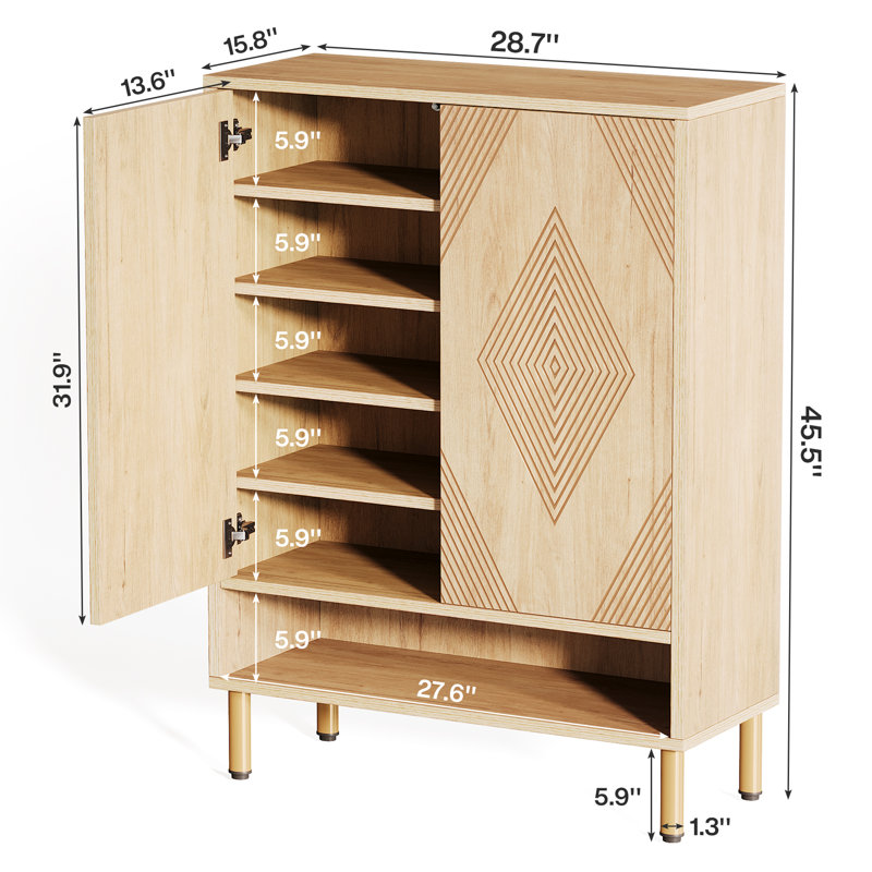 24 Pair Shoe Storage Cabinet