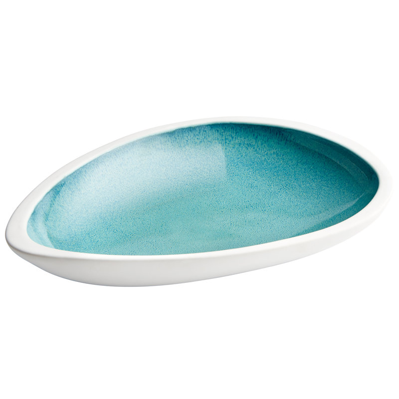 Nice Dream Ceramic Decorative Bowl, 2" H x 12" W x 9.25" D