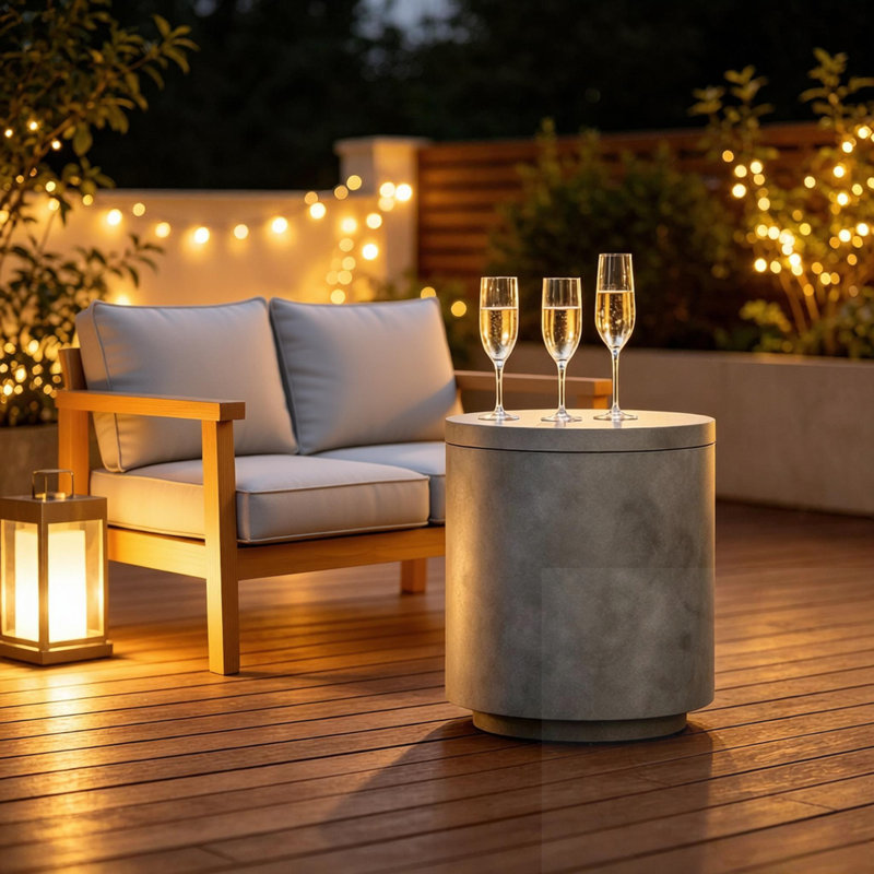Portable Patio Cooler Side Table