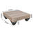 Roddrick Tokyo Inspired 36 Inch Square Mango Wood Coffee Table - Handcrafted With Elegant Sandblasted Gray Finish And Tapered Legs