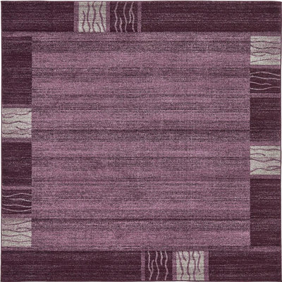 Tapis violet à motif géométrique Desdemona