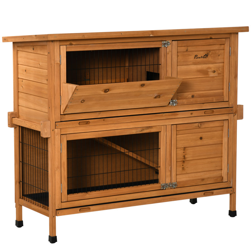 Cage à lapin résistante aux intempéries avec rampe Aulikki
