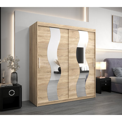 Abhinay 2 Door Manufactured Wood Wardrobe