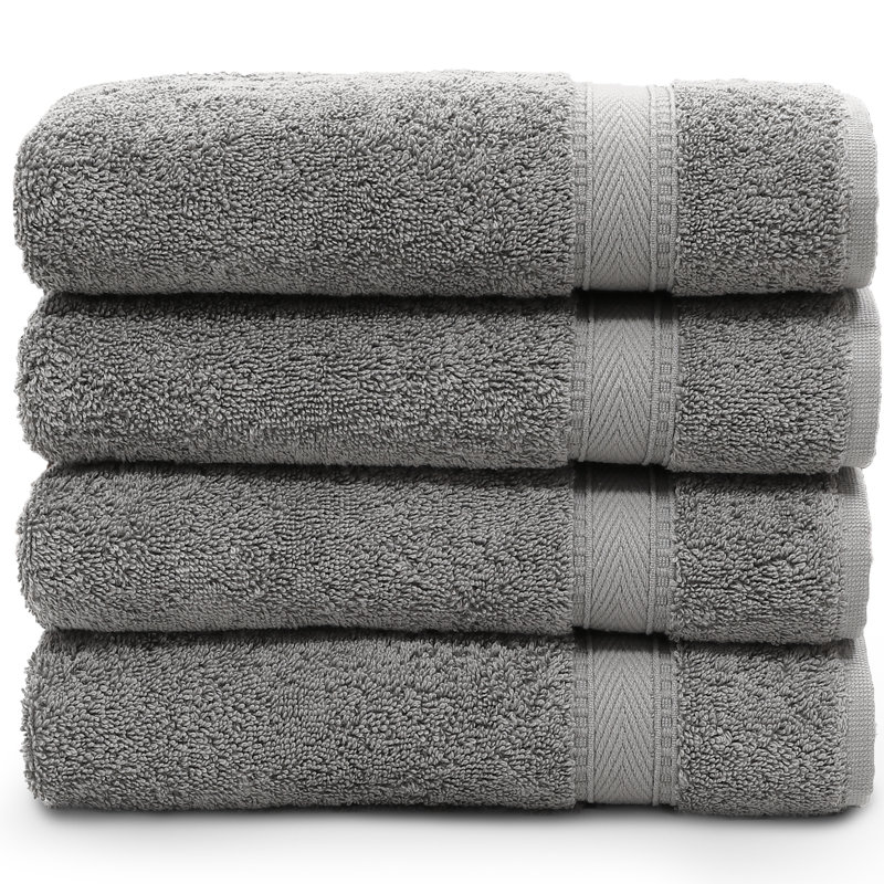 Sinemis Turkish Cotton Hand Towels, Dark Gray