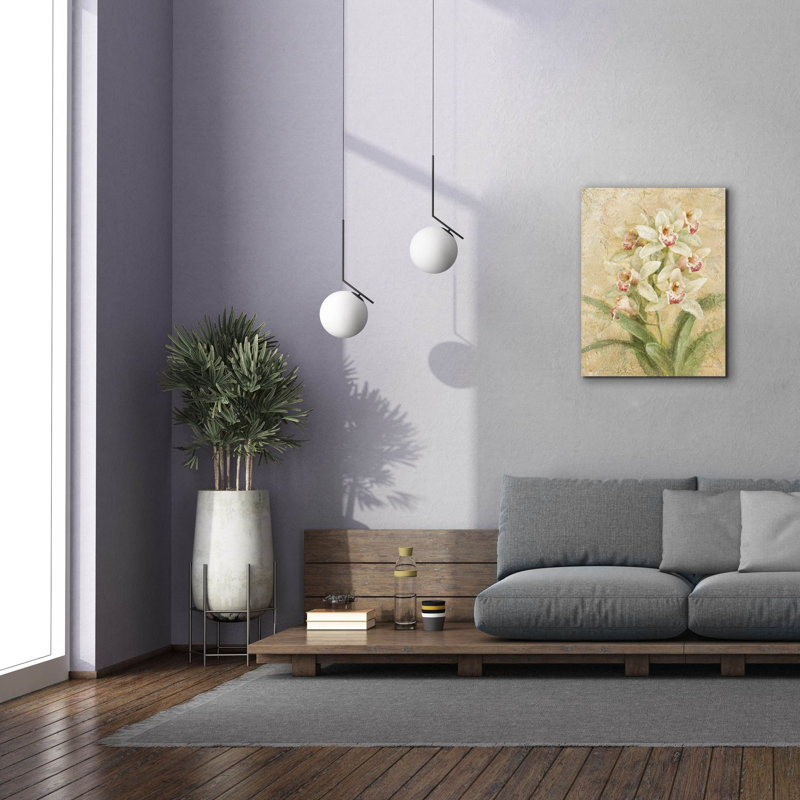 «Dreamy Orchids 3» par Danhui Nai, art mural sur toile, H 34 po x l 26 po