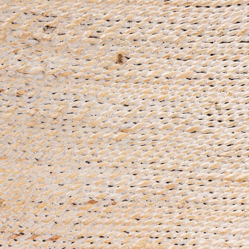 Chaise de salle à manger Bali et Pari Ridley Seagrass avec structure en bois d'acajou, White Wash